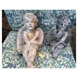 (2) Concrete Cherubs As Is