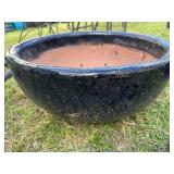 Blue Round Ceramic Planter