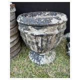 Concrete Planter w/Black Chipping Paint