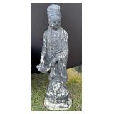 Concrete Japanese Geisha Statue
