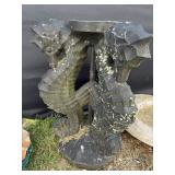 Concrete Seahorse Bird Bath Base