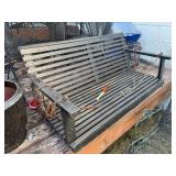 Black Wooden Porch Swing