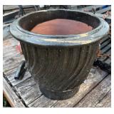 Black Ceramic Planter