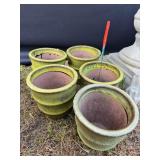 (5) Ceramic Bamboo Garden Pots