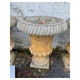 Concrete Basket Weave Garden Planter