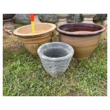 (3) Ceramic Planters