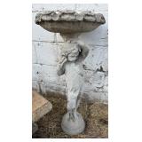 Concrete Bird Bath As Is