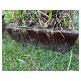 Ceramic Rectangular Planter w/Plant