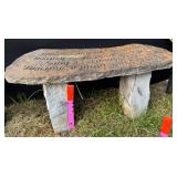 Concrete Memory Garden Bench
