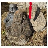 (3) Buddha Concrete Statues