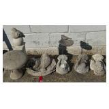 Large Lot of Concrete & Etc. Birds, Mushroom Lot