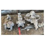Concrete Cherub Lot & Wind Chime