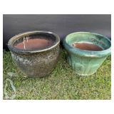 (2) Ceramic Planters