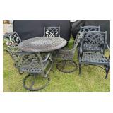 Cast Aluminum Patio Table & Chairs