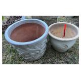 (2) Ceramic Planters
