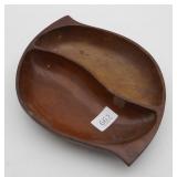 MCM Monkey Pod Divided Serving Bowl