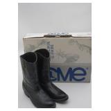 Acme Black Leather Boots Size 8