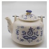Ceramic Blue & White Teapot ~ As Is