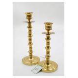 (2) Brass Candle Holders