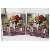 (2) New In Box Shannon Crystal Pillar Candle