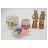 Bisque Colonial Style Man & Woman, Ice Cream