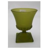 MCM EO Brody Green Greek Key Wheat Glass Urn