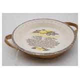Lemon Meringue Pie Recipe Pie Plate in Basket