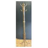Freestanding Solid Brass Coat Rack
