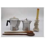 Wooden Spoons, Night Light Aluminum Pitcher