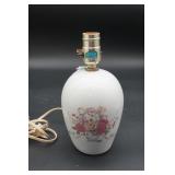 Floral Basket Ceramic Boudoir Lamp