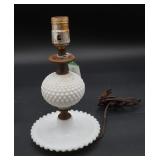 Milk Glass Hobnail Table Lamp