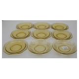 Assorted Yellow Depression Glass Bowls