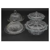 Clear Covered Butter Dished & Covered Casserole