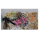 Tote of Costume Jewelry Beads & Etc