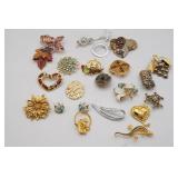 Costume Jewelry Lot Brooches & Etc.