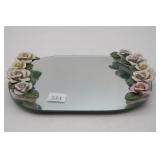 Capodimonte Porcelain Mirrored Tray