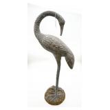 Cast Metal Heron Garden Sculpture