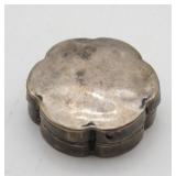 Mexican Sterling Silver Scalloped Blossom Pill Box