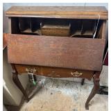 Oak Slant Front Desk ~ AS IS