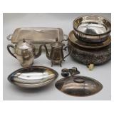 Large Collection of Assorted Silverplate