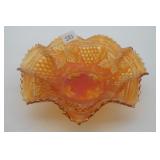 Fenton Marigold Carnival Glass Footed Bowl