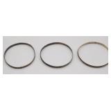 (3) Sterling Silver Bangles