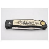 Scrimshaw Bear Pocket Knife