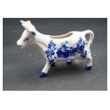 Delft Blue Style Ceramic Cow Creamer