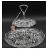 Anchor Hocking Wexford Two-Tier Tidbit Tray
