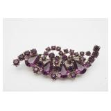 La Rel Designer Signed Purple Brooch