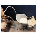Antique Wicker Baby Carriage