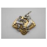 Baseball Brooch Missing One Stone