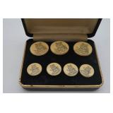 Gold Plated Blazer Buttons Tiger Motif