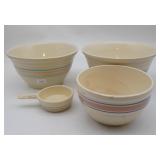 Pink and Blue Stripes Mixing Bowls